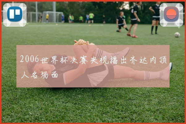 2006世界杯决赛央视播出齐达内顶人名场面